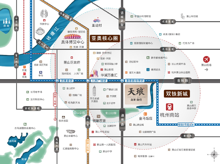 龙湖融信天琅府区位