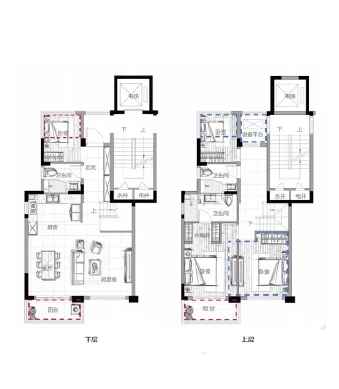 128m²户型