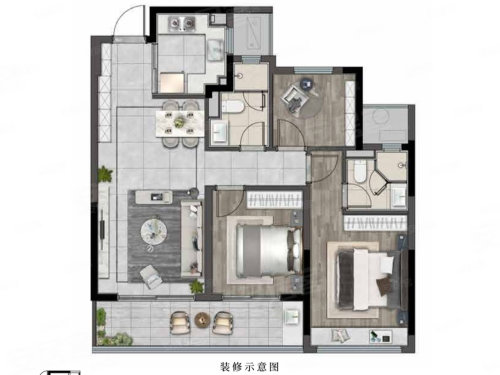 3室2厅2卫户型详情