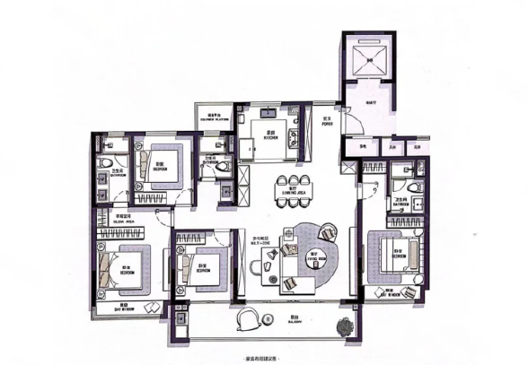 4室2厅3卫户型详情